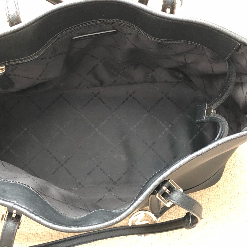 Michael Kors Black Leather Tote - Picture 8 of 8